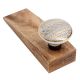 2 Pieces Golden Border Pattern Flat Ceramic Wooden Door Stopper